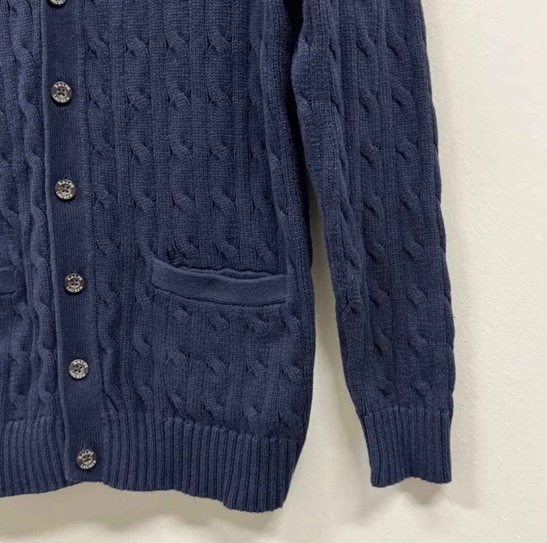 폴로 랄프로렌 네이비 꽈배기 가디건 14~16 성인가능 상품이미지4
