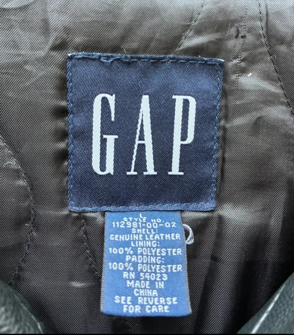 (L)올드갭 레더 카코트 상품이미지6