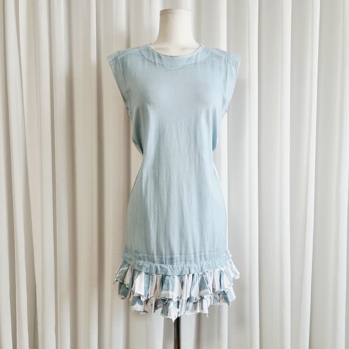 miumiu 미우미우 프릴단 코튼 원피스 (55/표기38) 상품이미지1