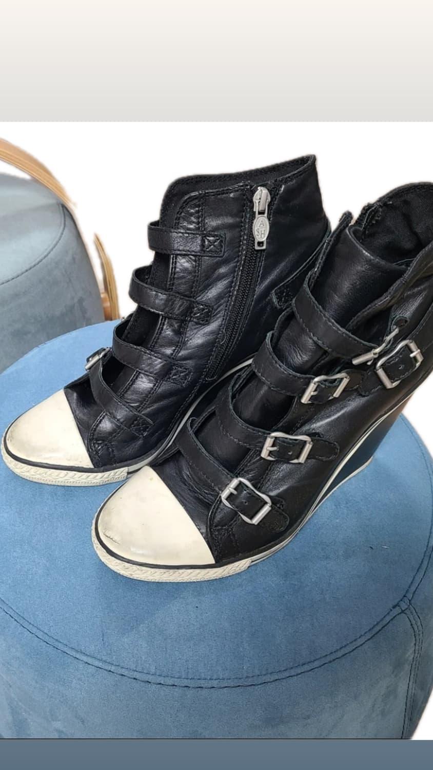 아쉬 델마 웨지힐 스니커즈 블랙 39 상품이미지1