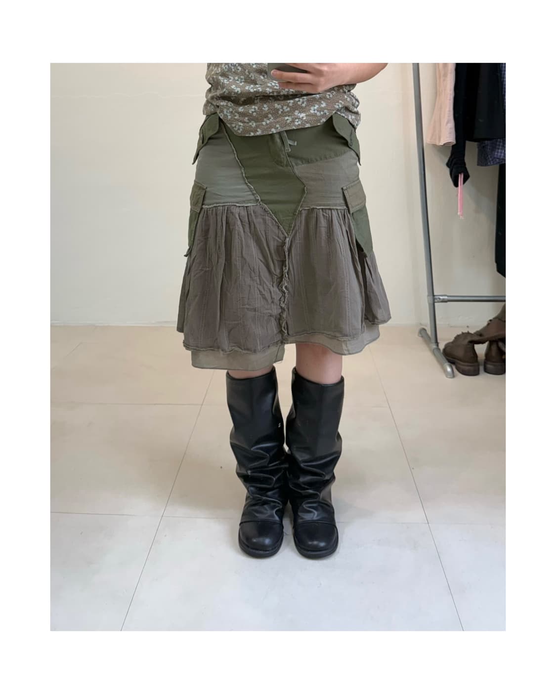 빈티지 미디 스커트 상품이미지3