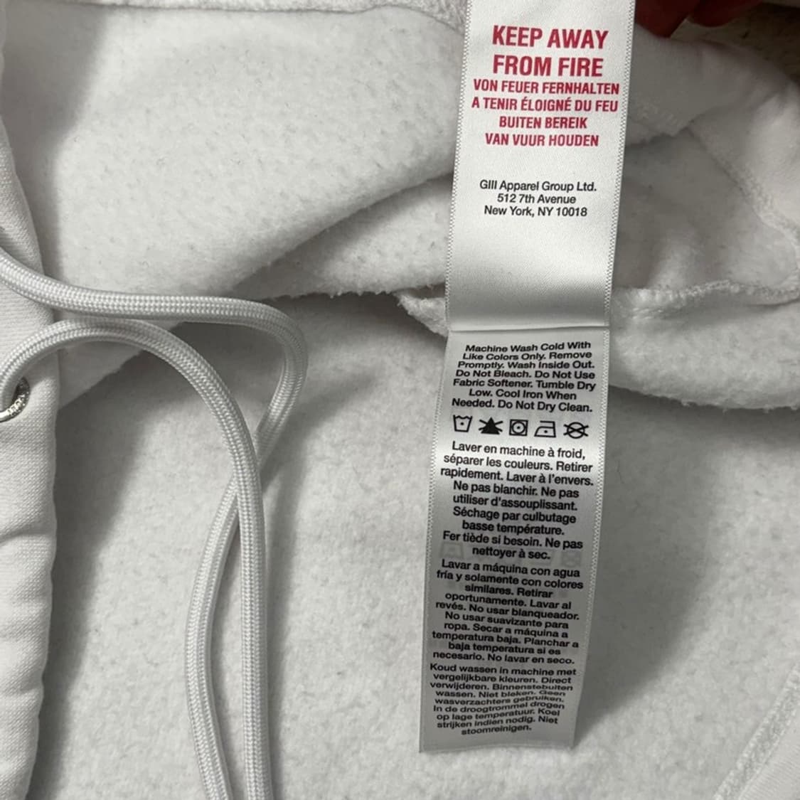 DKNY 크롭 후드티 화이트 XL 상품이미지7