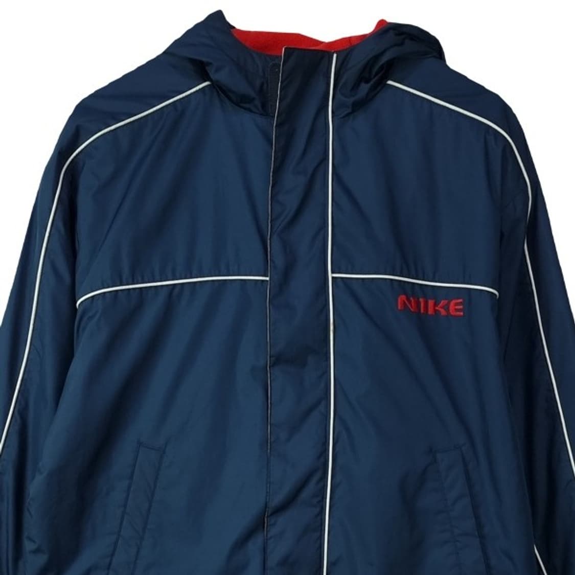 [나이키] 빅로고 후드 롱 바람막이 코트 돕바 네이비 M19736 상품이미지4