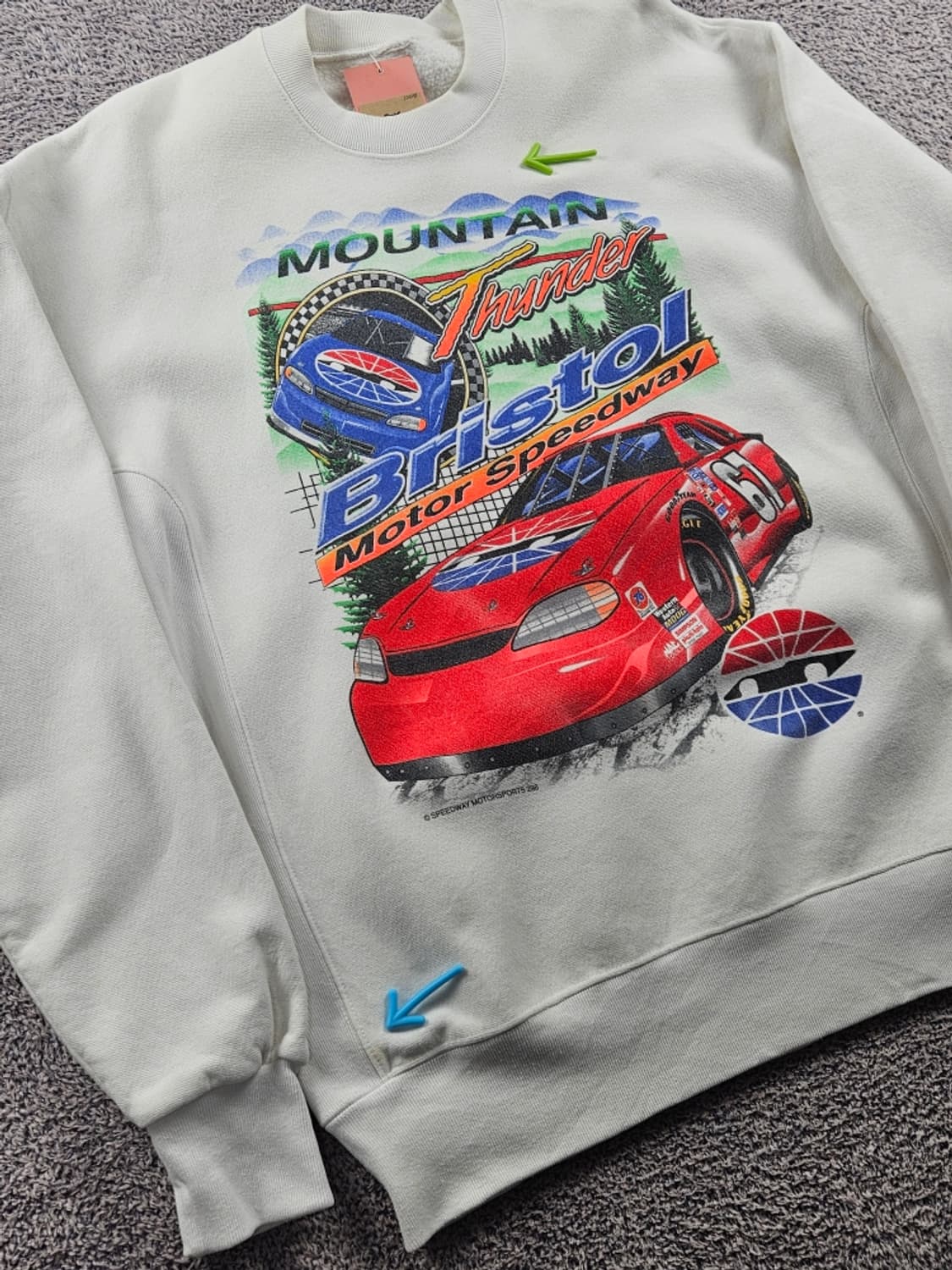 90's 브리스톨 모터 스피드웨이 레이싱 스웻셔츠 (L추정)/ 10938 상품이미지6
