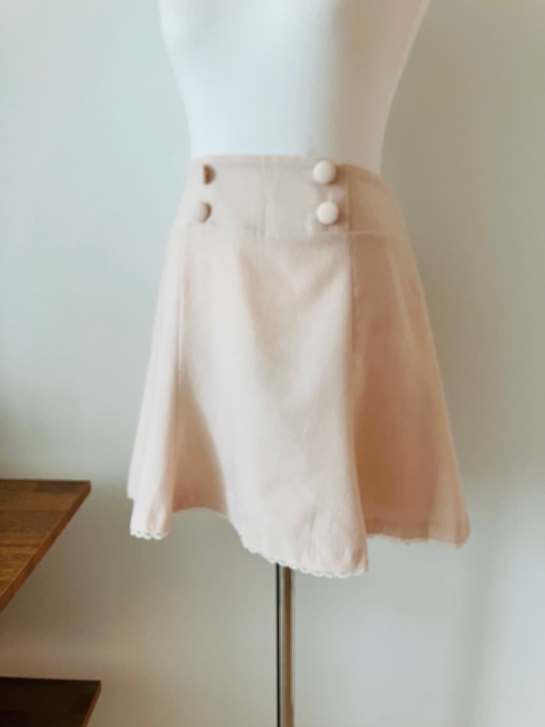 딸기우유 울혼방 A라인 리본스커트 히메갸루 데이트룩 상품이미지1