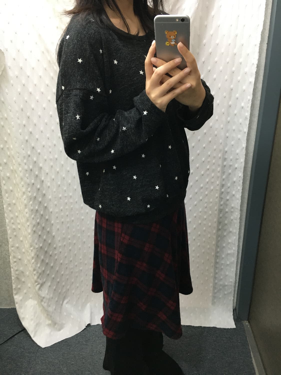 다크그레이 별 패턴 니트 상품이미지4