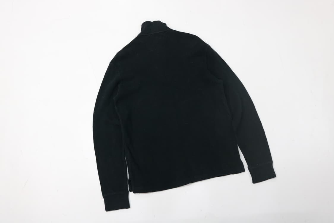 폴로 랄프로렌 블랙 코튼 반집업 니트 스웨터 (XS) 상품이미지8