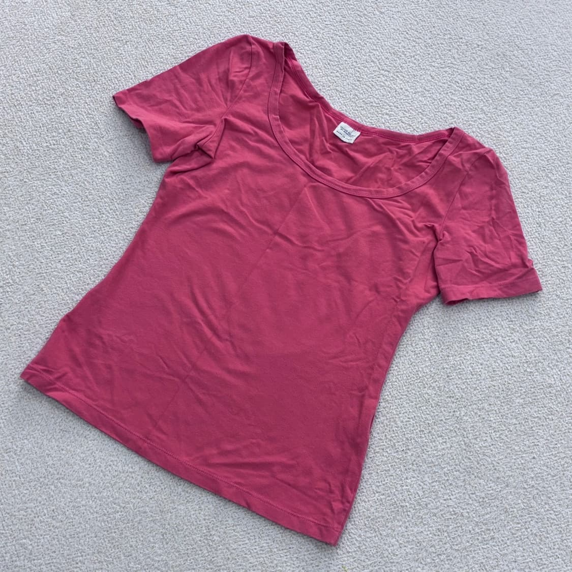 실측확인 베네통 라운드넥 반팔 티셔츠 0401E 상품이미지1