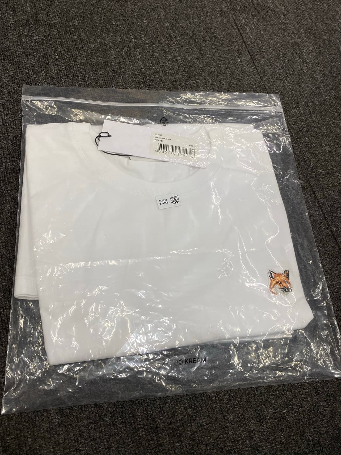 메종 키츠네 폭스 헤드 패치 레귤러 티셔츠 화이트 상품이미지2