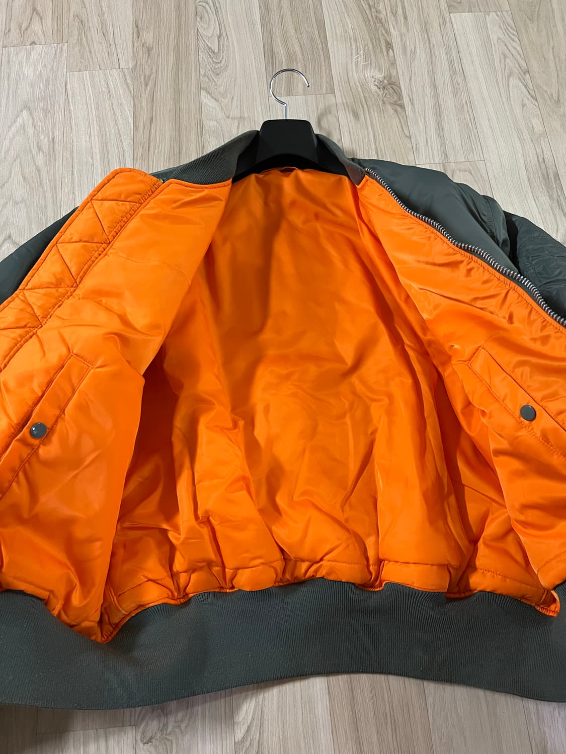 알파인더스트리 ma-1 플라이트 자켓 필드그레이 XL 상품이미지3