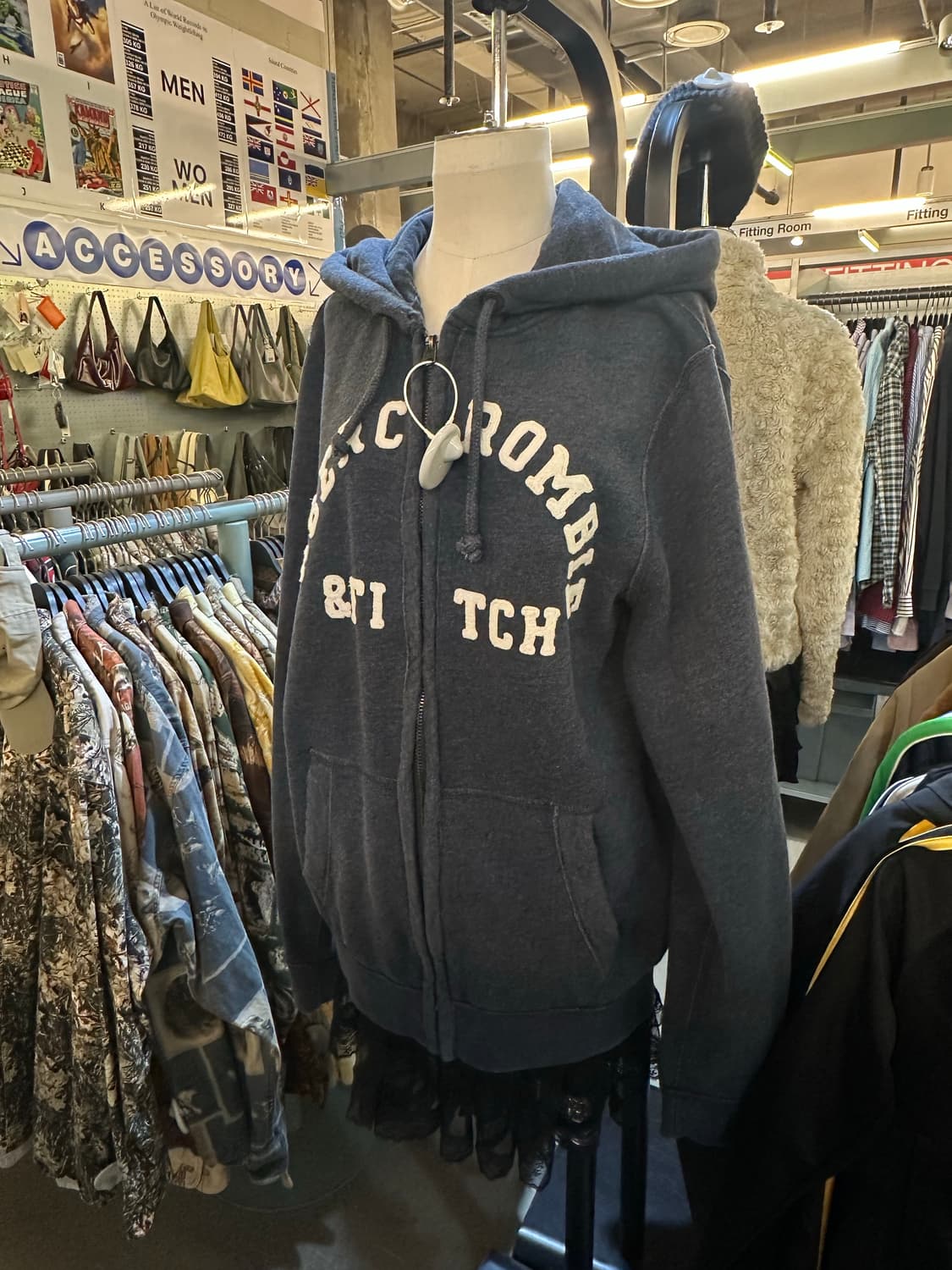 아베크롬비 차콜 후드집업 상품이미지1