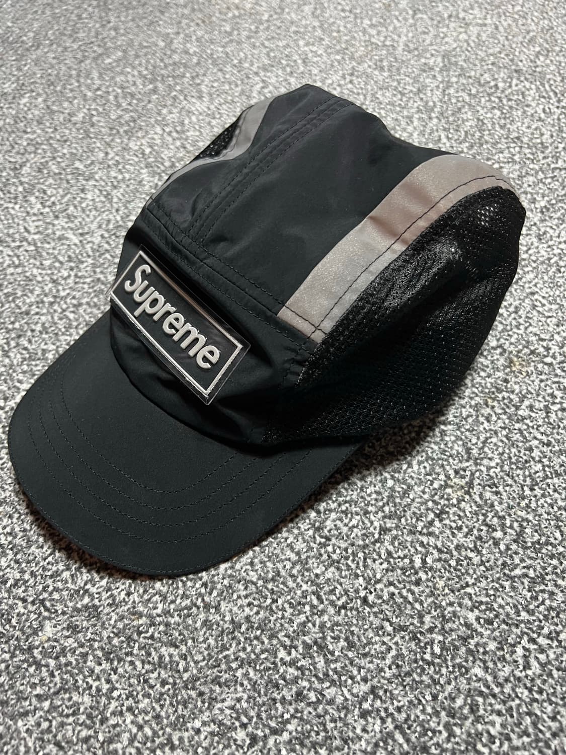 슈프림 사이드 메쉬 캠프캡 블랙 - 25SS 상품이미지3