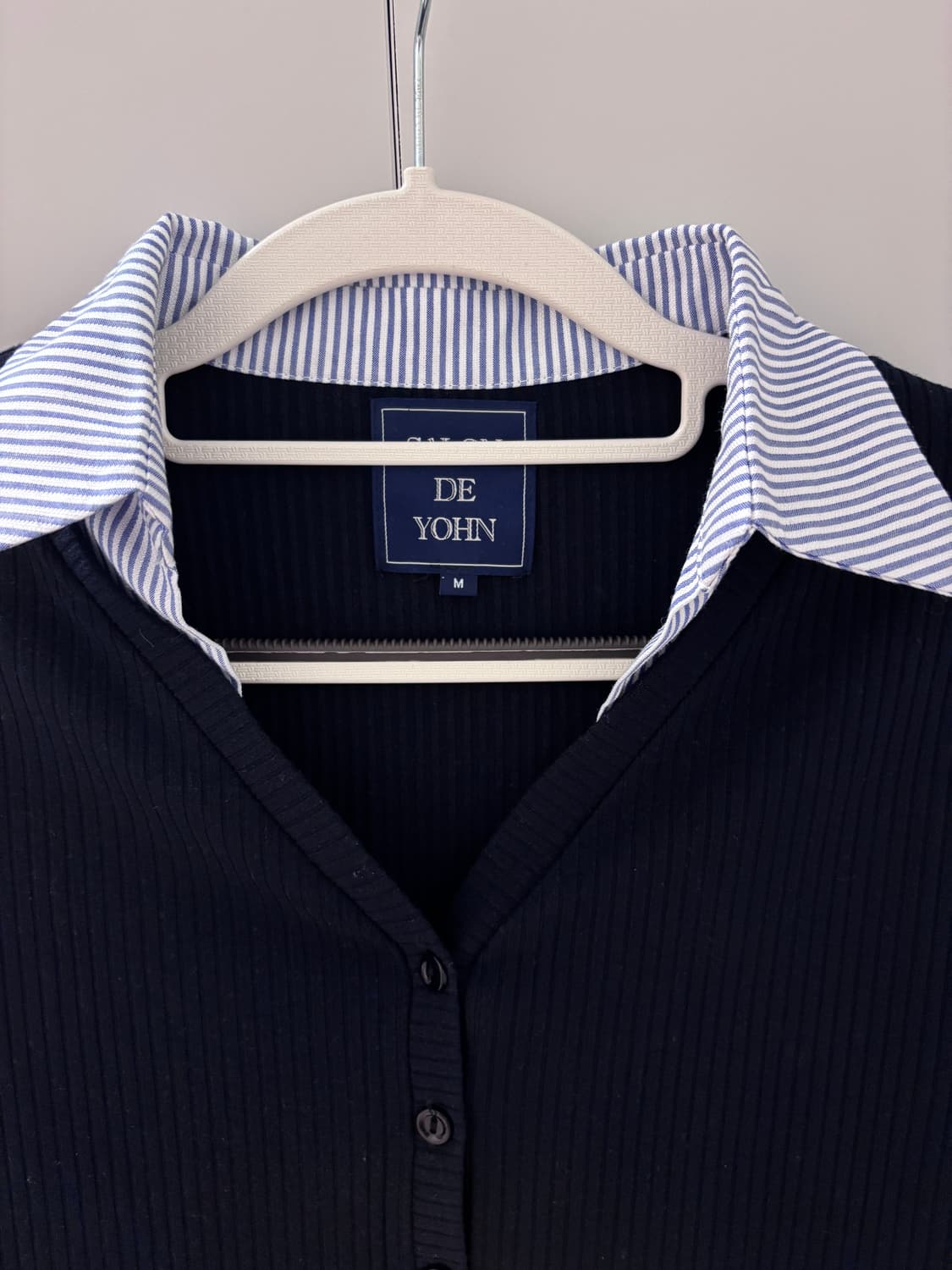 택포)살롱드욘 셔츠 디테일 레이어드 가디건 상품이미지7