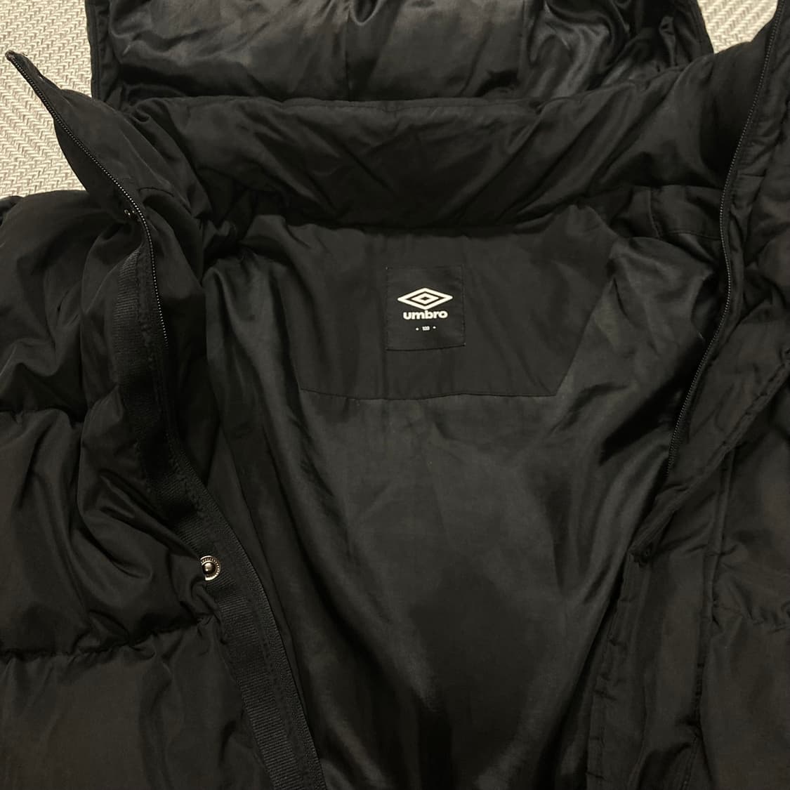 (100)엄브로 블랙 덕다운 롱패딩  상품이미지6