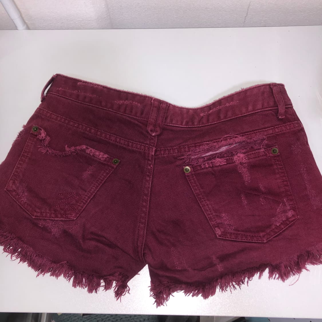 빈티지 갸루 자주 퍼플 숏 팬츠 숏츠 데미지 펑크 상품이미지4