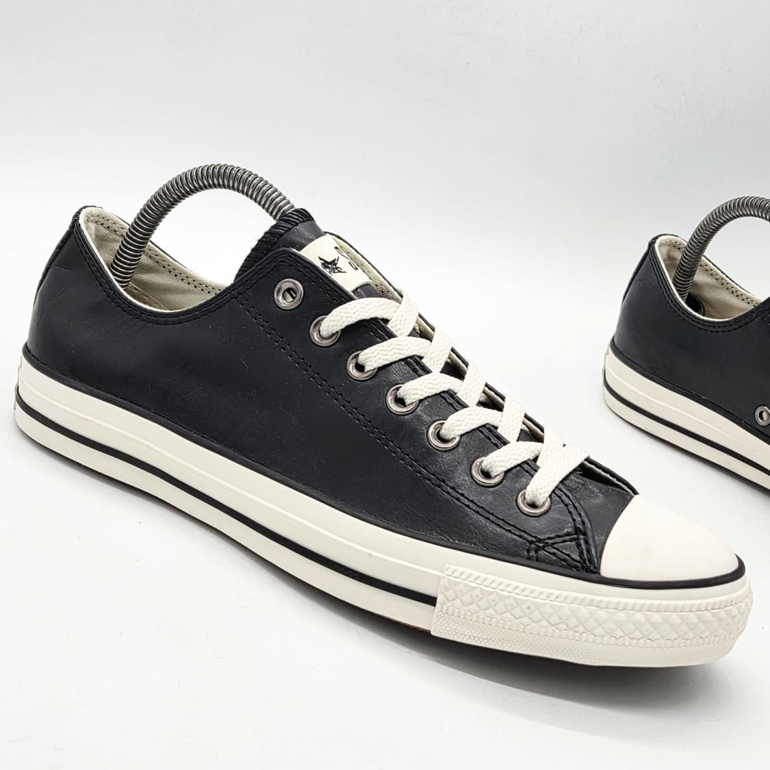  컨버스 척테일러 로우 레더 검/흰 (270)  상품이미지5