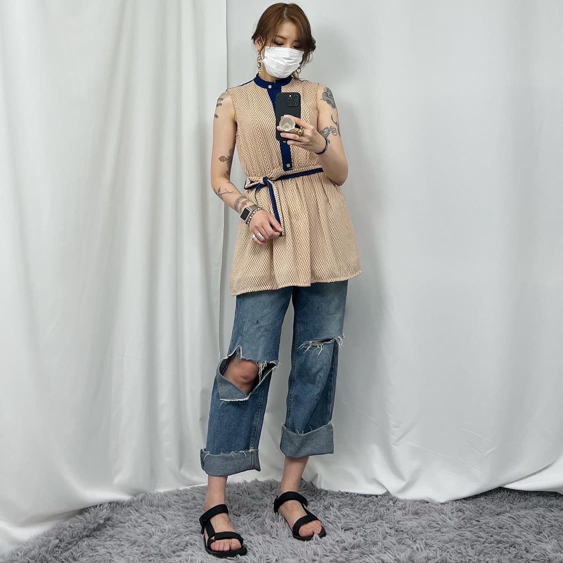 차이나카라 블라우스 상품이미지3