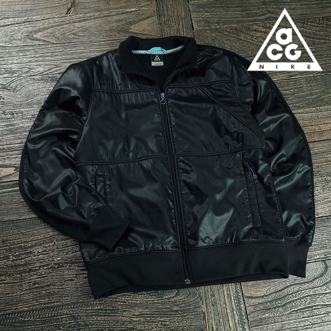 [나이키 ACG] 유광 블루종 바람막이 집업 자켓 블랙 M20071 상품이미지1