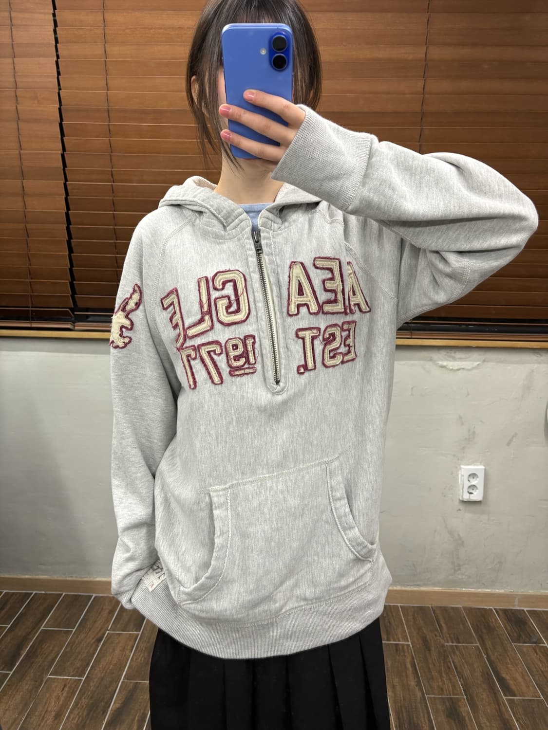 아메리칸 이글 반집업 후드티셔츠 상품이미지1