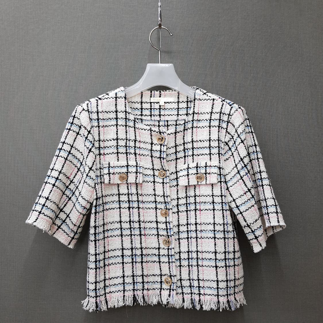 마쥬 maje 체크 트위드 크롭 자켓 1사이즈 상품이미지2