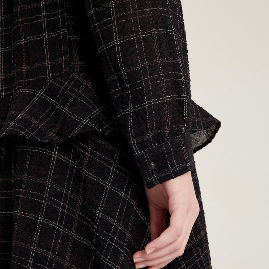 SJSJ 체크 러플 원피스 44-55 상품이미지5