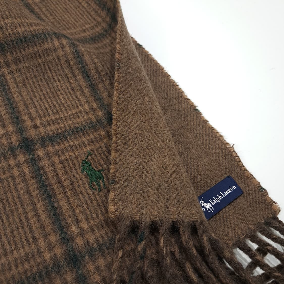 MX401 폴로 울 양면 브라운체크 머플러 목도리 상품이미지6