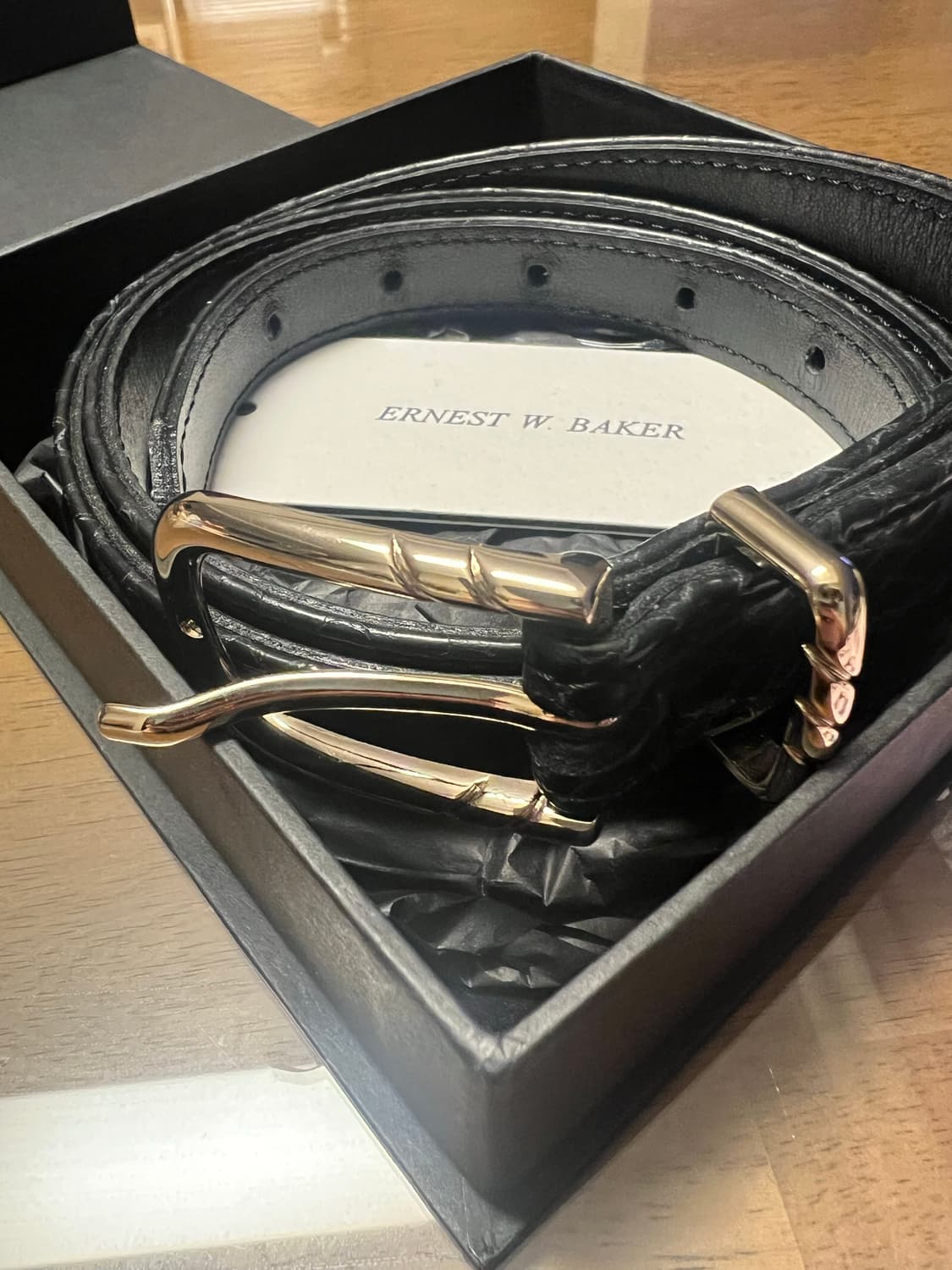 Ernest W. Baker skinny leather belt 상품이미지1