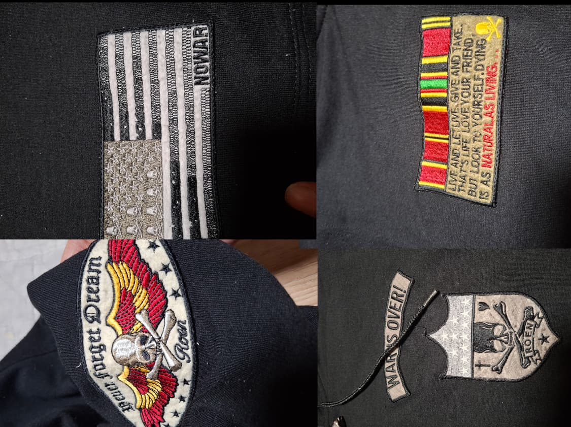 로엔 골드라벨 nowar 스컬 후드집업 파카 상품이미지10