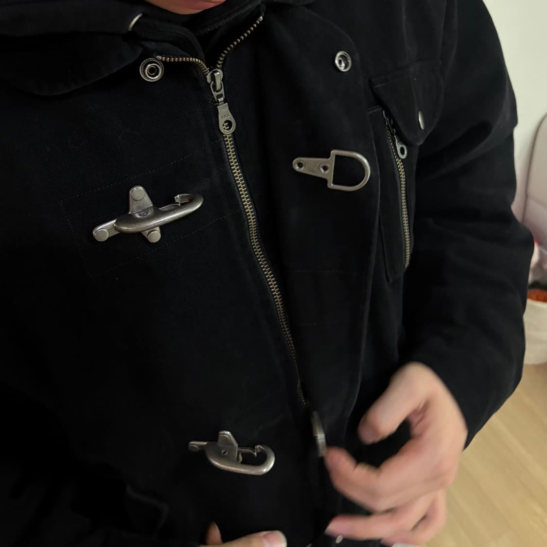 쿠어 워시드 파이어맨 자켓 (워시드블랙) 상품이미지6