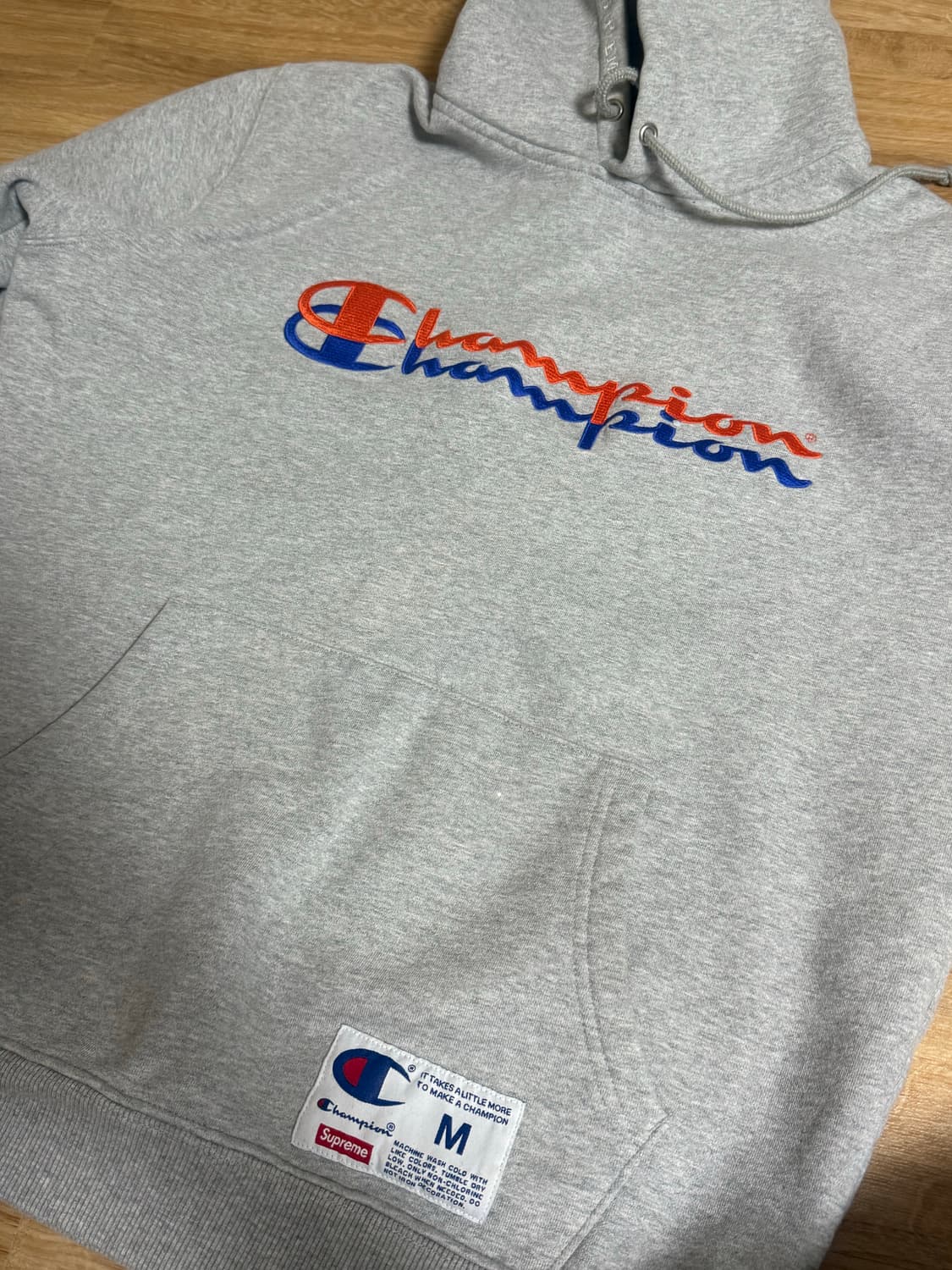 슈프림 x 챔피온 콜라보 후드티 상품이미지2