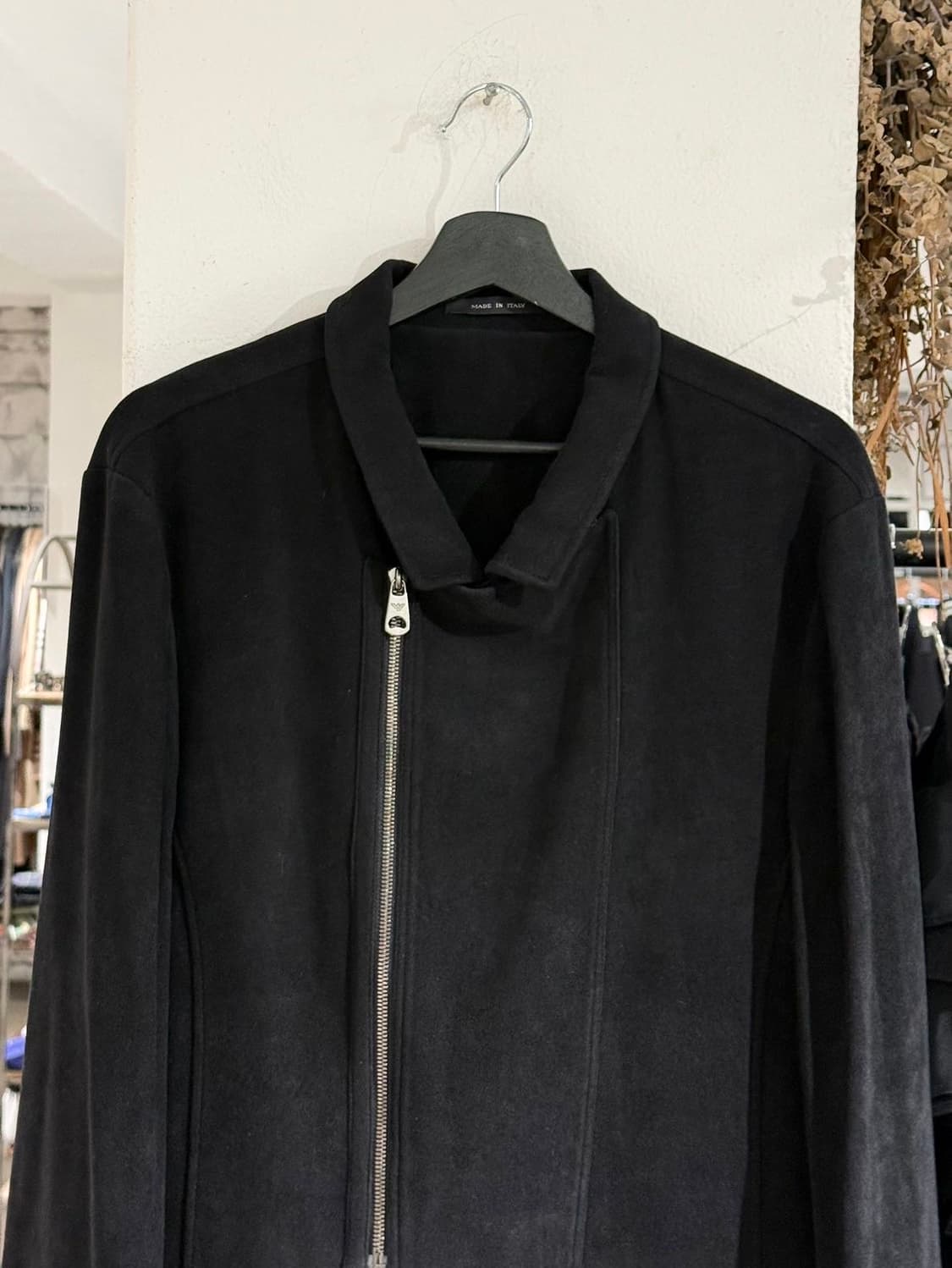 엠포리오 아르마니 블랙 비스코스 혼방 자켓 상품이미지4