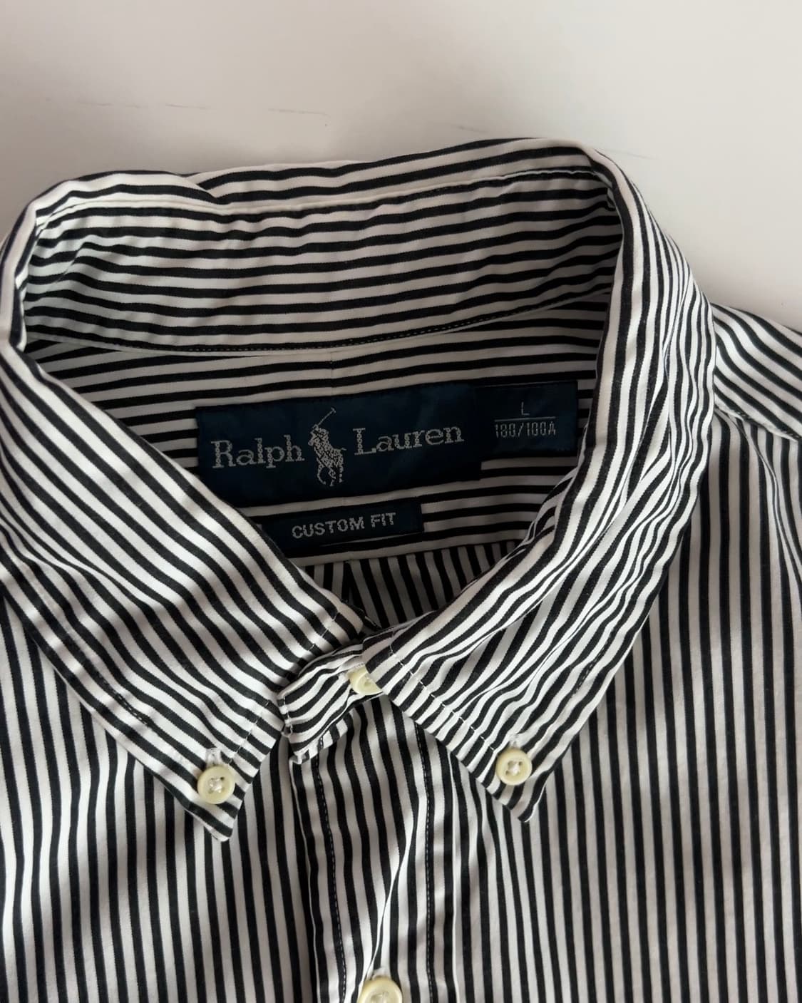 폴로 랄프로렌 블랙 스트라이프 셔츠 L 상품이미지3