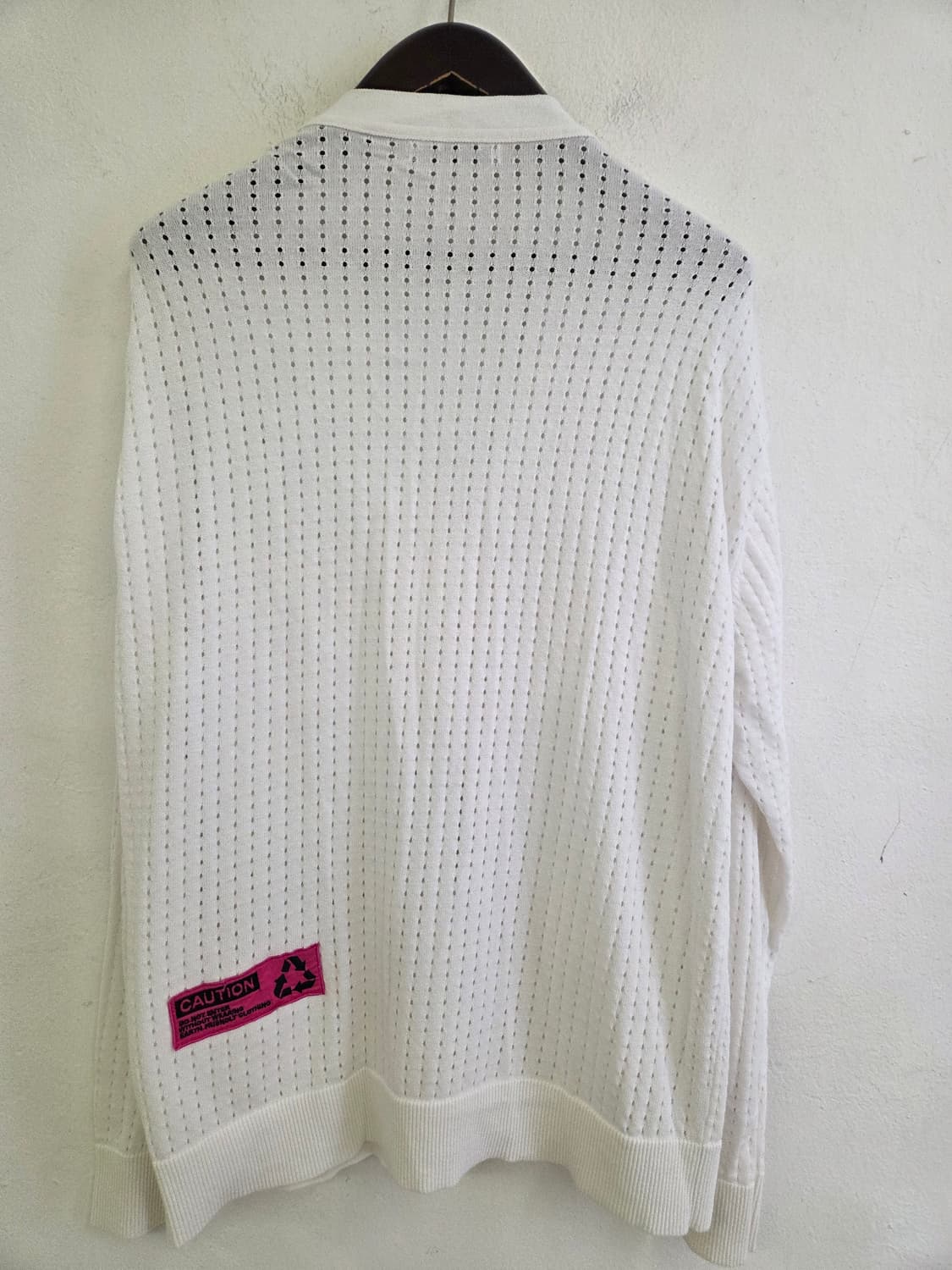 시스템 화이트 메쉬 브이넥 가디건 100 상품이미지5