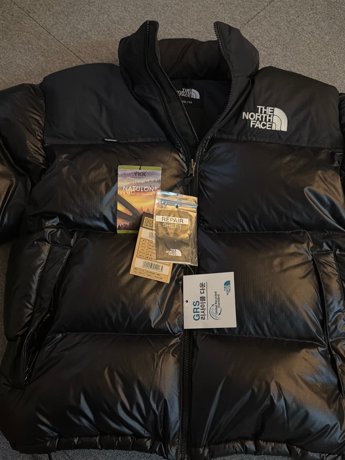 노스페이스 눕시 다운 자켓 블랙 패딩 2XL/110 새상품급 상품이미지1