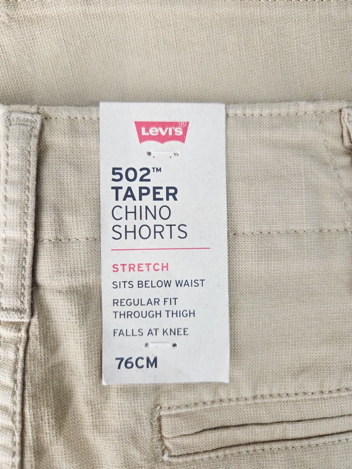 리바이스(Levi's) 502 테이퍼 치노 쇼츠 반바지 베이지 상품이미지6