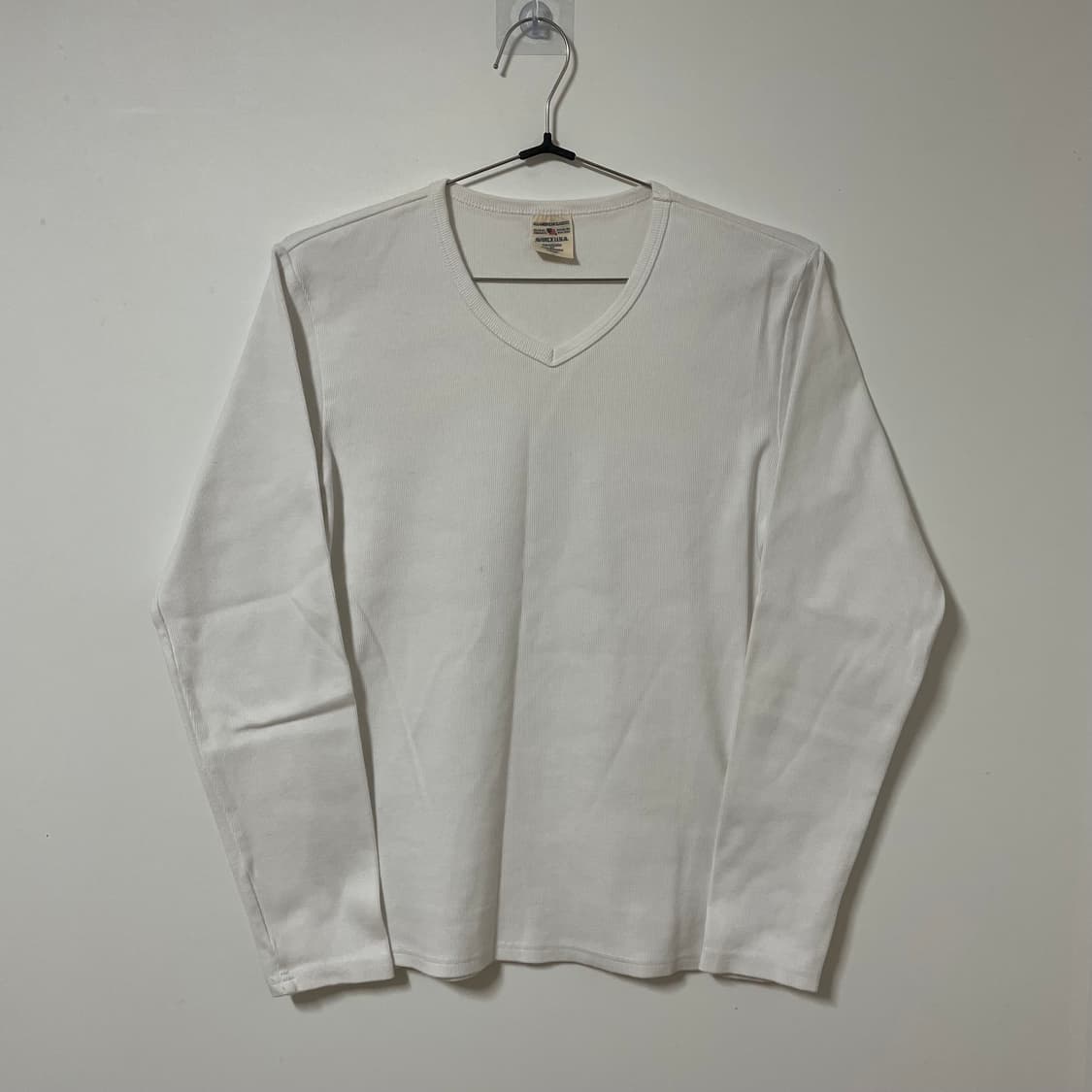 AVIREX WHITE RIBBED KNIT LONG SLEEVE 상품이미지3