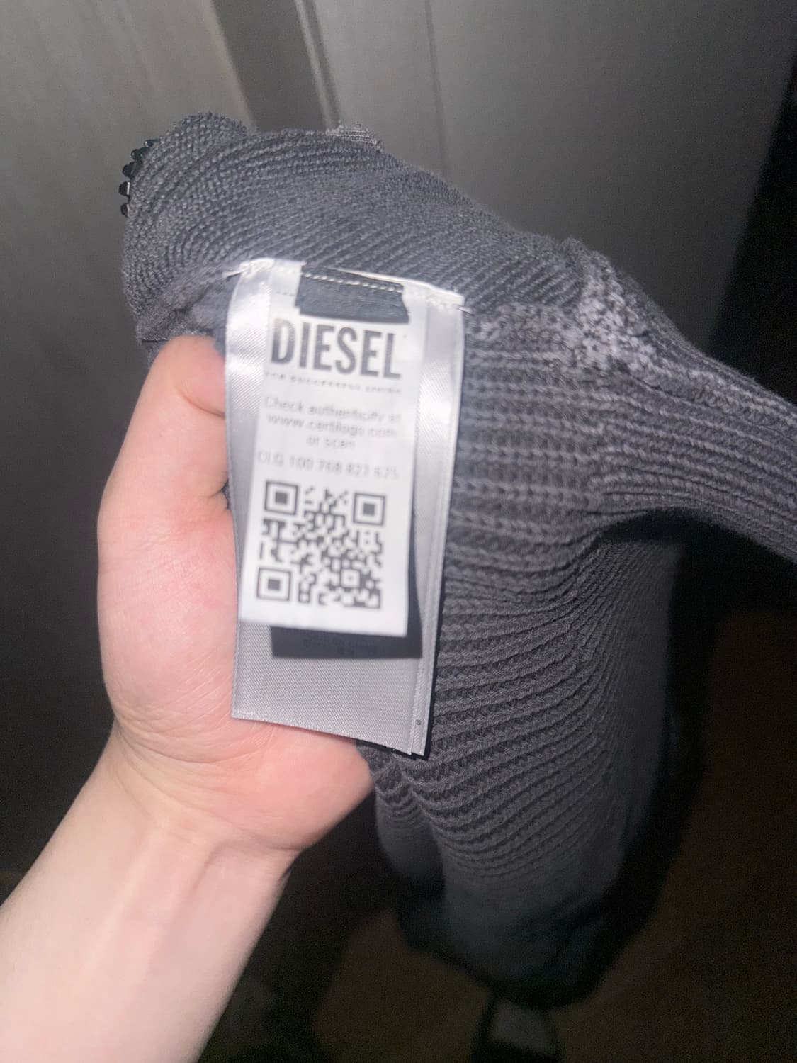 디젤 와플 그레이 후드집업 상품이미지4