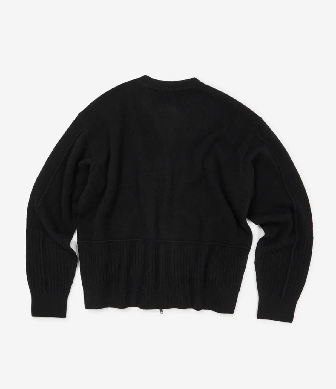 ETCE SMOCKING WOOL KNIT ZIP UP (BLACK)-M 상품이미지2