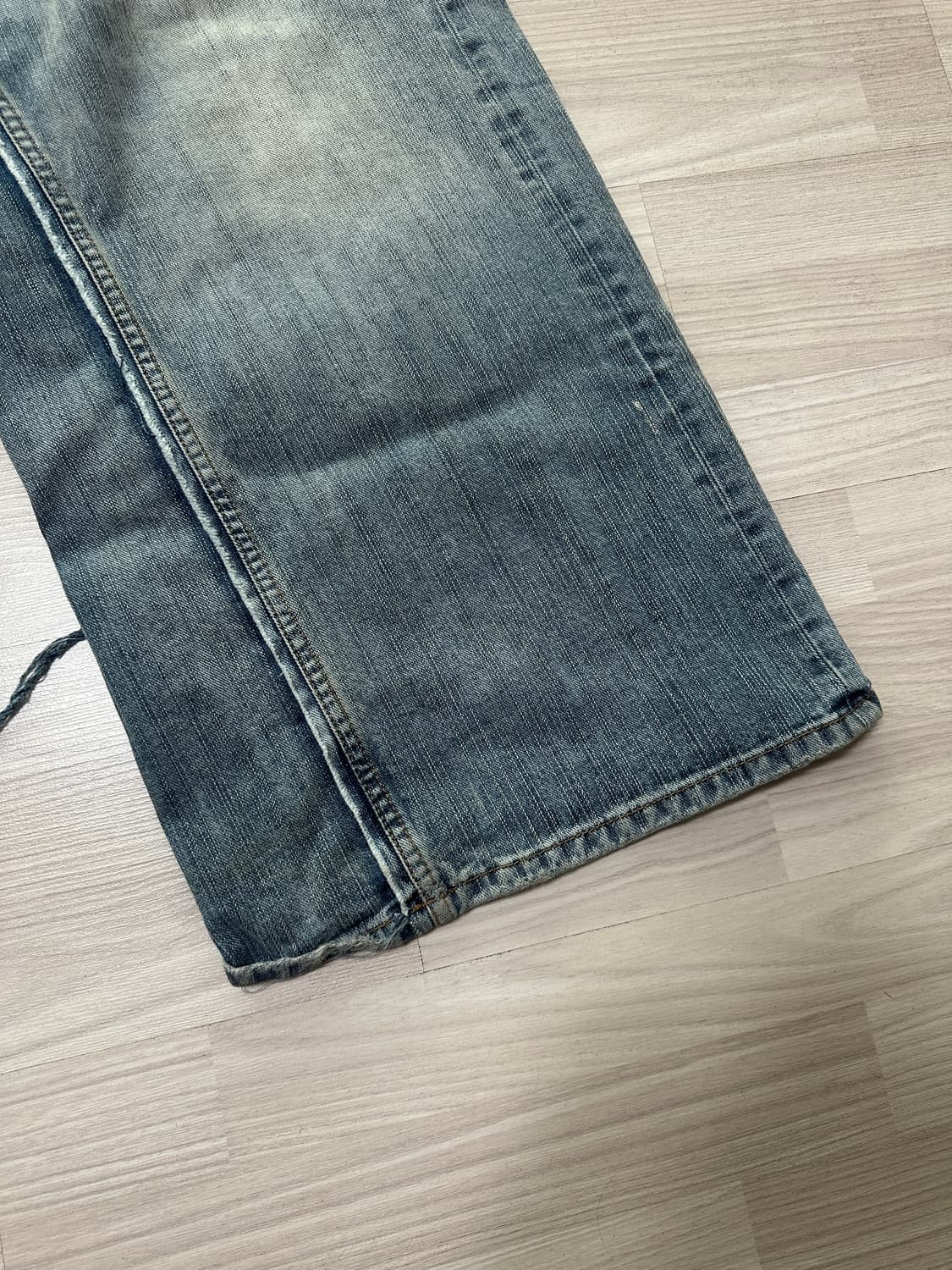 [xs] 발렌시아가 컷업 배기 데님 팬츠 블루 상품이미지6