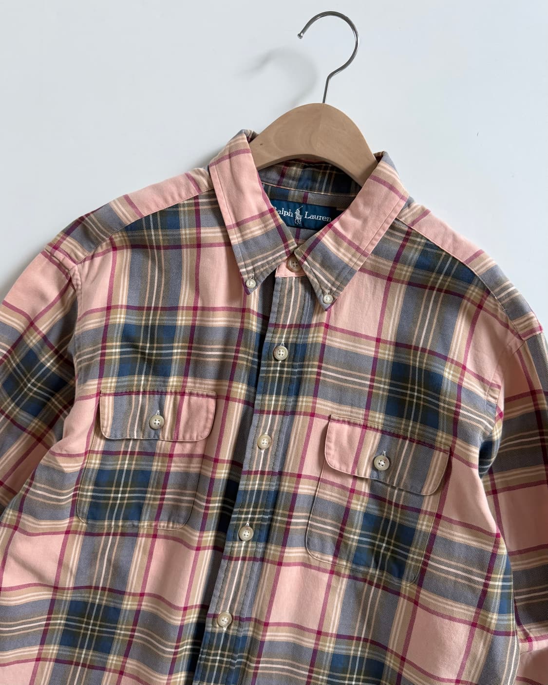 Polo 폴로 랄프로렌 핑크체크 투포켓 플란넬 셔츠 상품이미지2