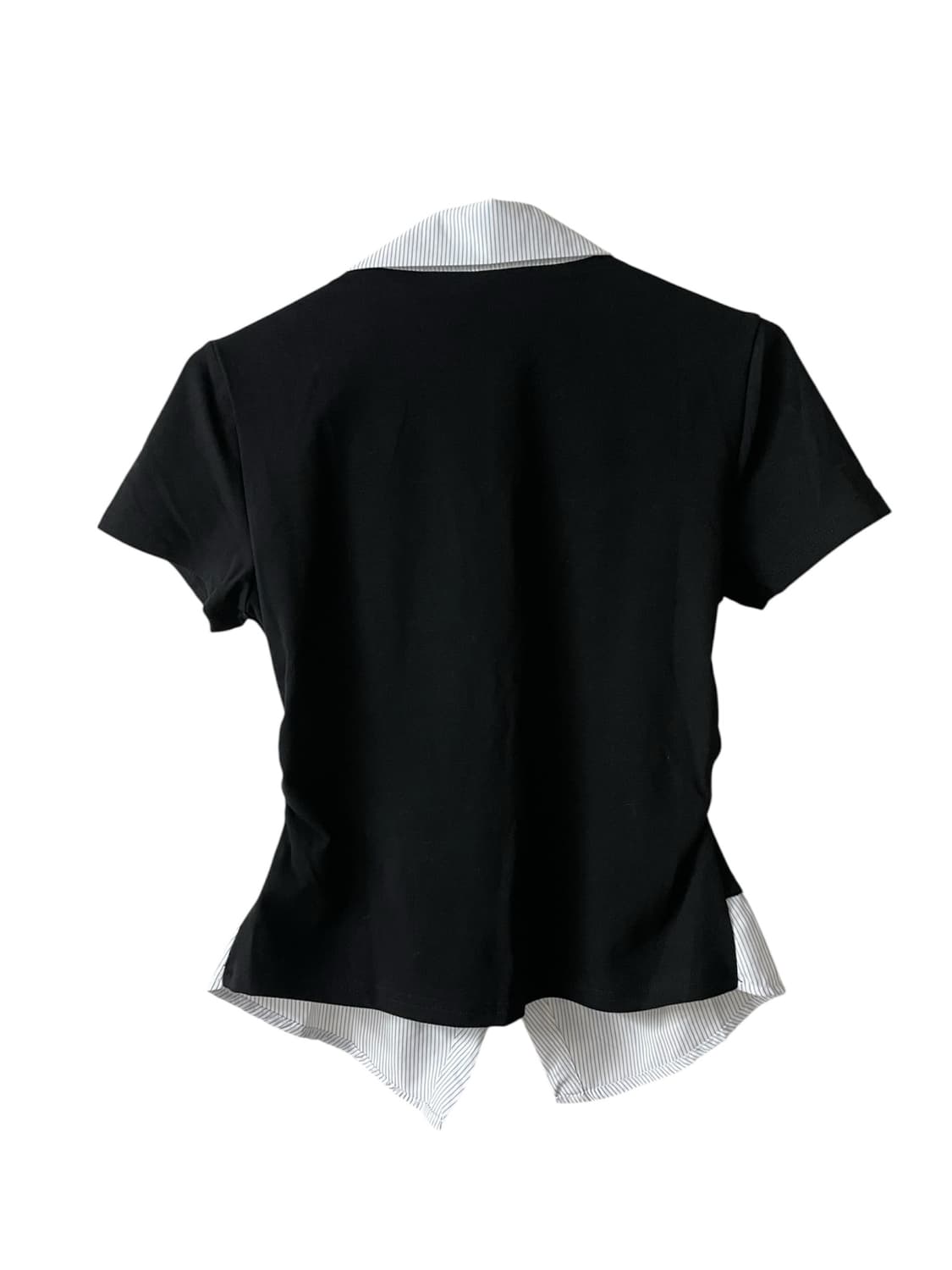 00s 긱시크 딱붙반팔티셔츠타이디테일 셔츠레이어드탑오네갸루핀터섹시공겜여주 상품이미지9