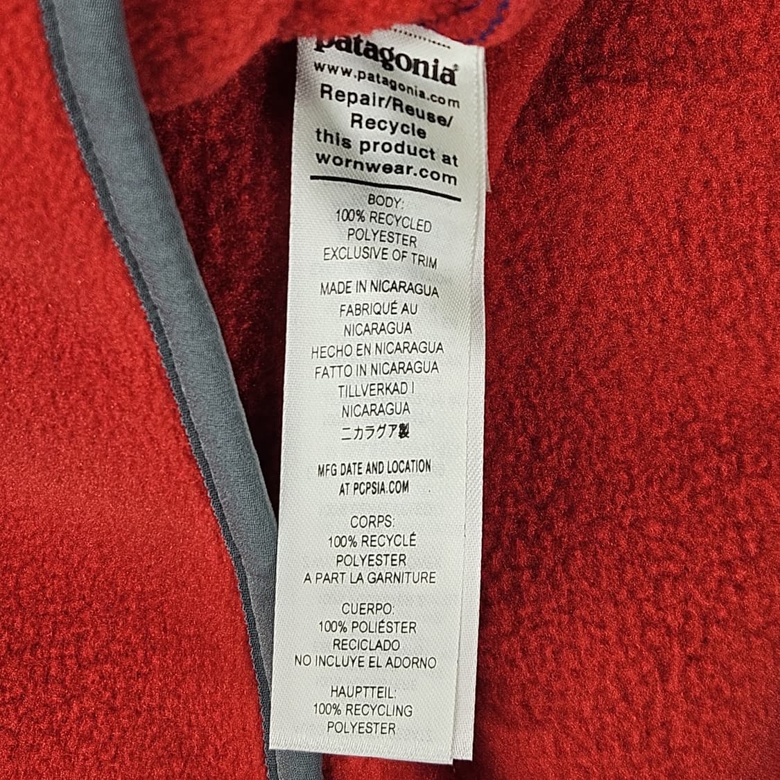 23FW 파타고니아 신칠라 스냅-T 블루/레드/그레이 상품이미지6