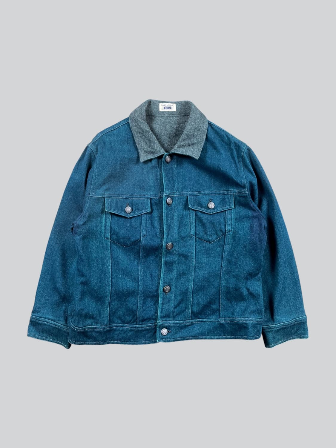 Vintage 블루 워시드 코튼 자켓  상품이미지1