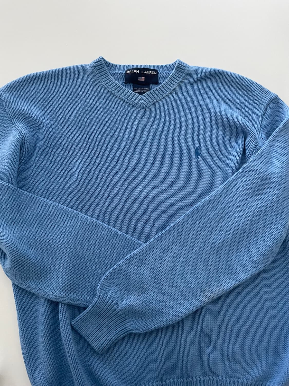 Polo 폴로 랄프로렌 하늘색 V넥 니트  상품이미지8