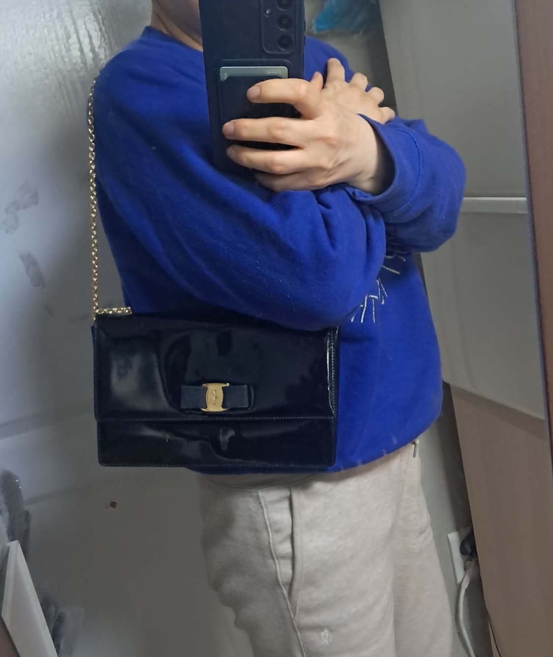 정품 페라가모 지니백 블랙 체인 미니백 가방 상품이미지10