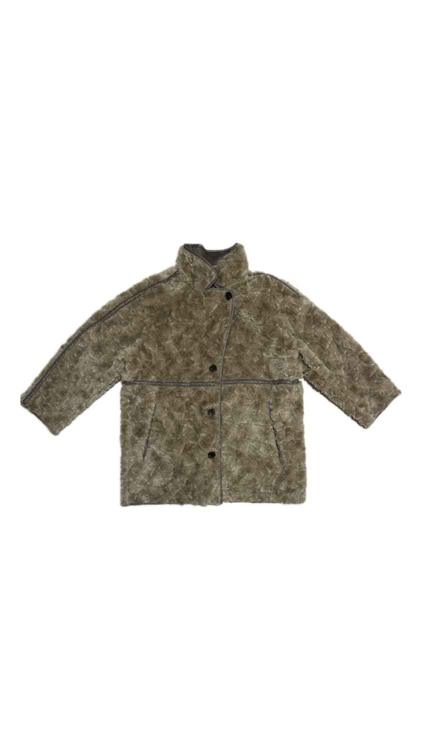 페이크 퍼 플러피 무스탕 코트 상품이미지1