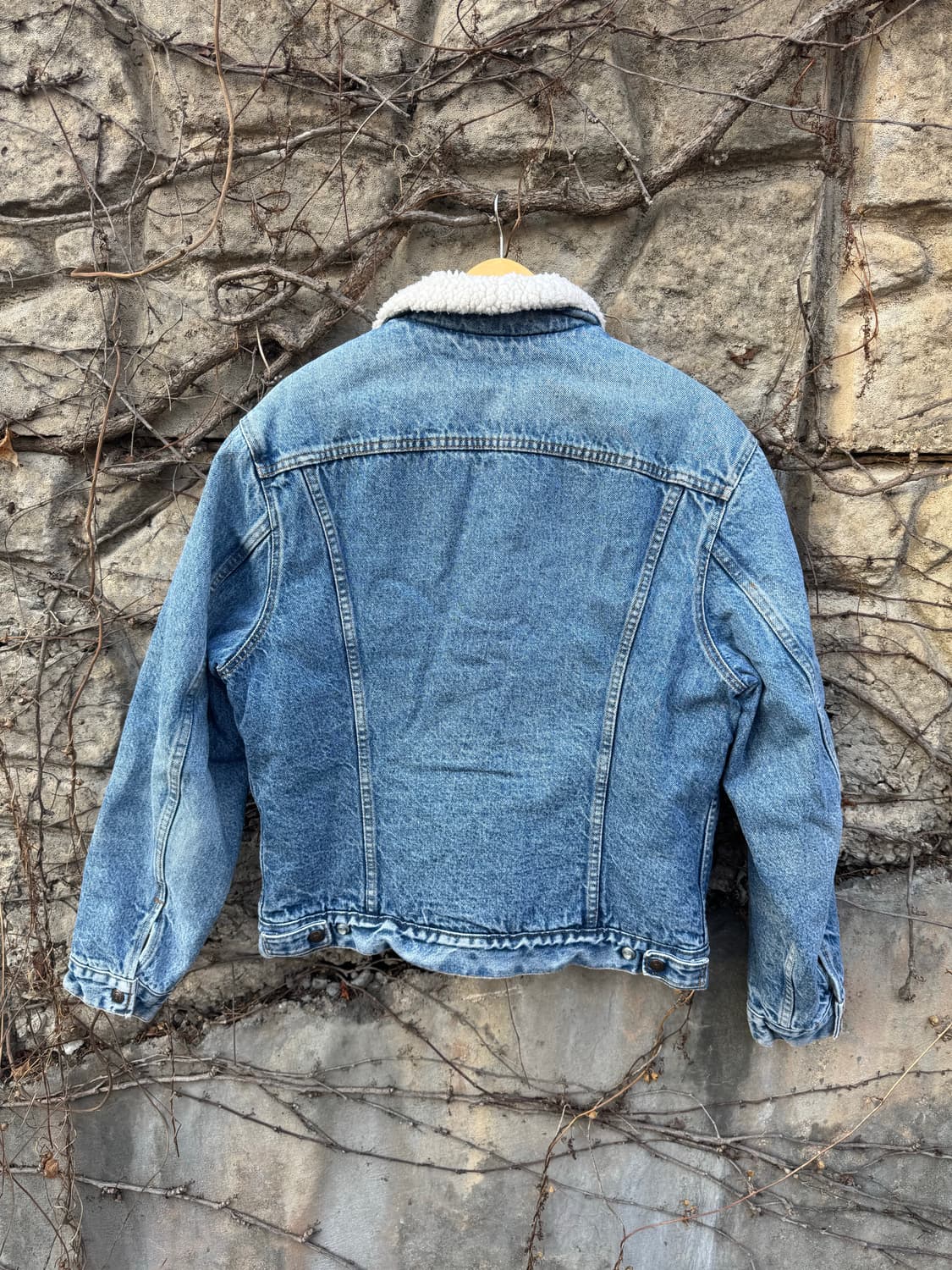 80~90s 리바이스 빈티지 레드탭 긴 기장 쉐르파 데님 트러커 자켓 상품이미지2