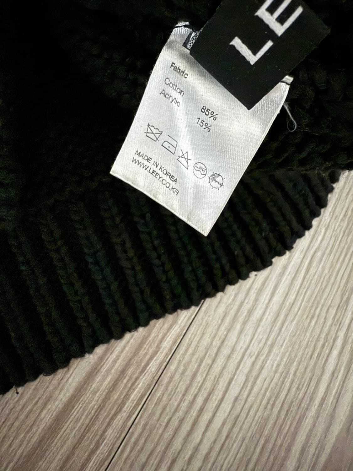 엘이이와이 다이애그널 후디드 가디건 블랙 상품이미지9