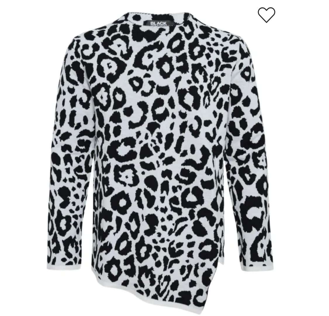 꼼데가르송 블랙 패턴 니트 스웨터 상품이미지1