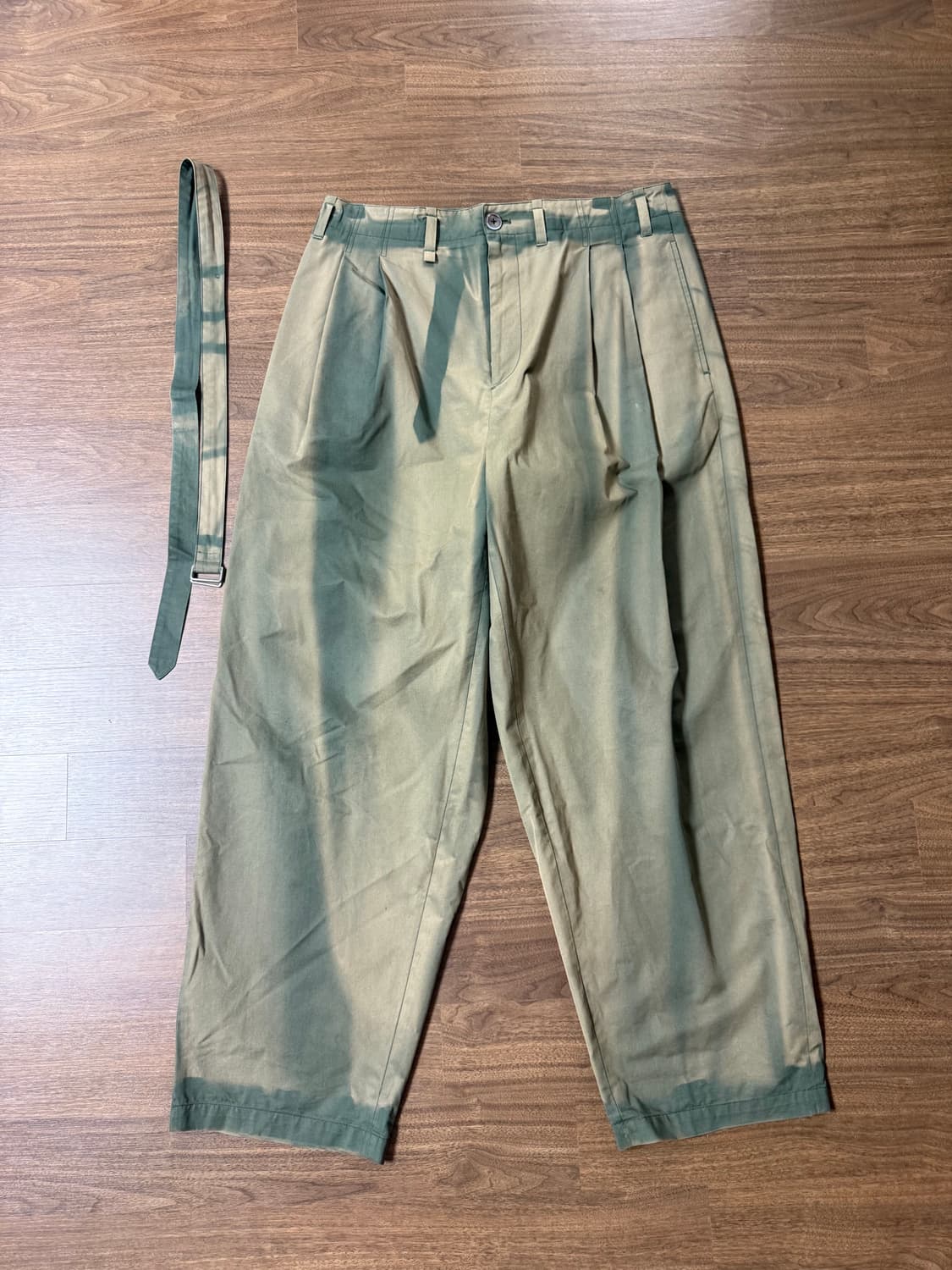 jiyong kim 썬블리치 벨티드 트라우저 L 상품이미지1